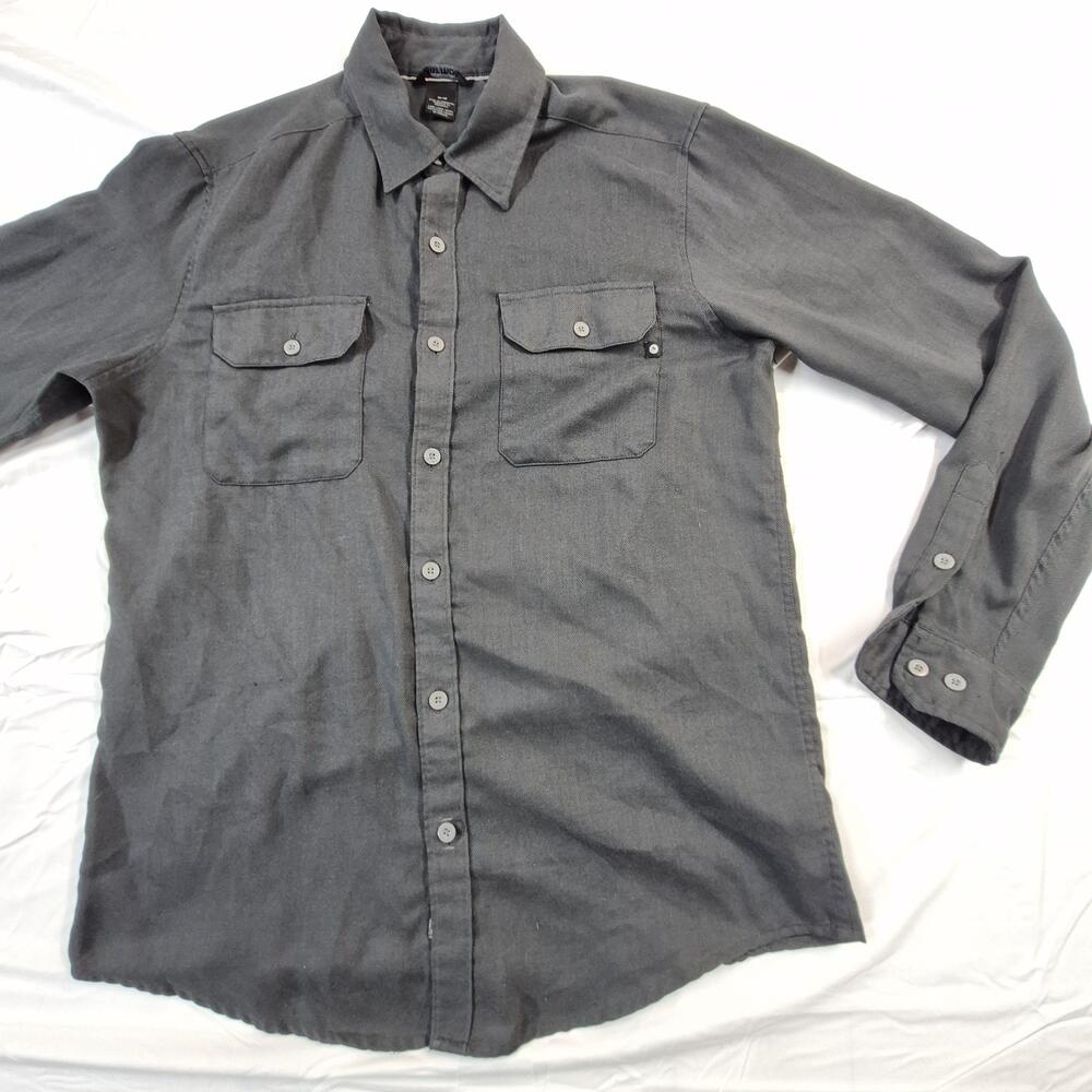 Marmot Shirt Mens Medium Gray Long Sleeve Button Front Outdoor Casual A63490